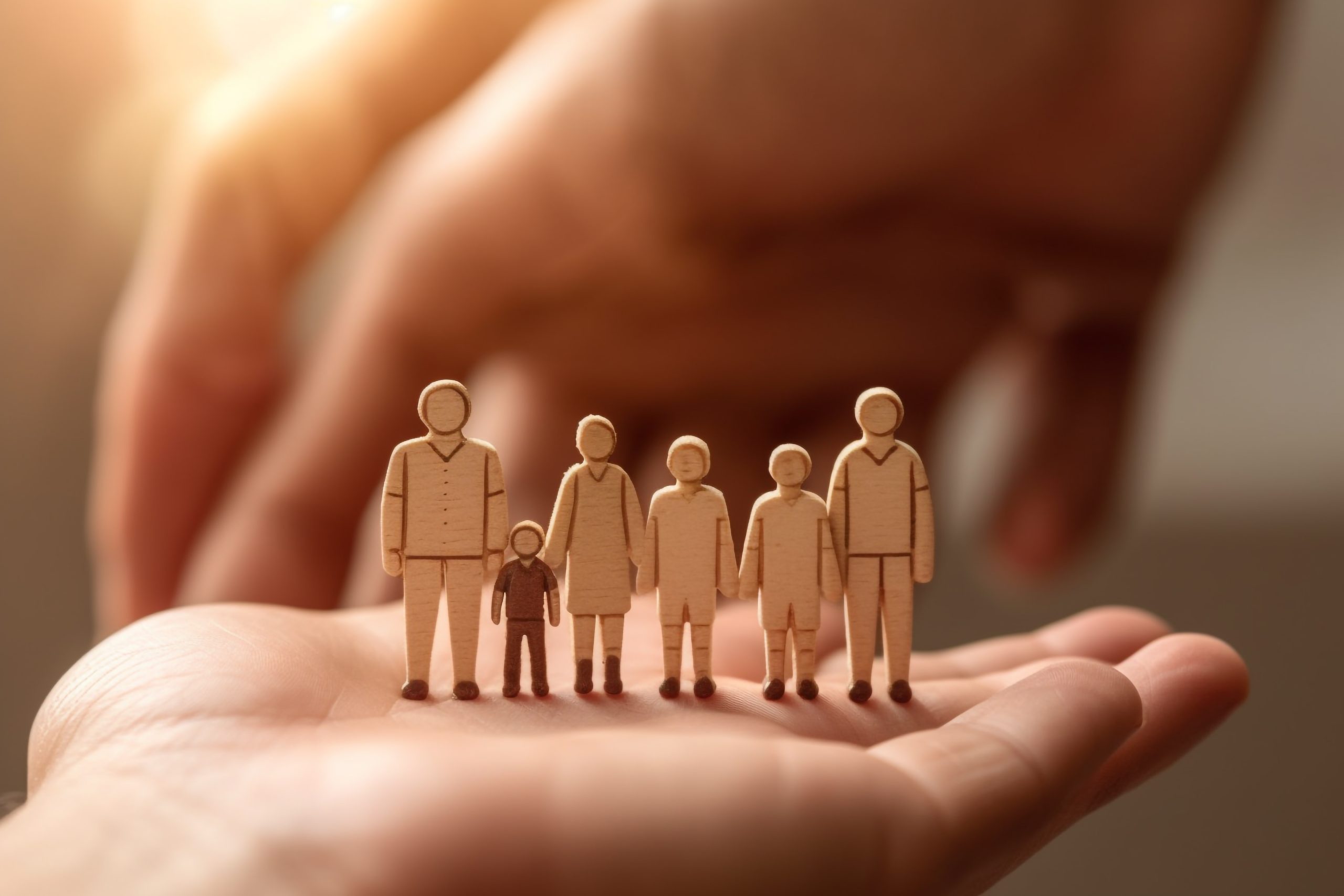 A family together at home